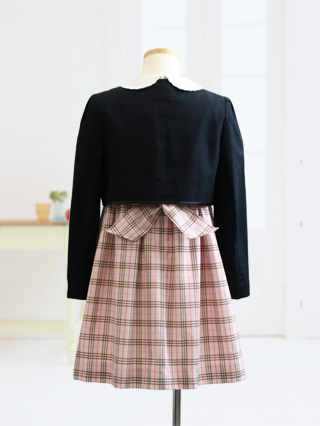 バーバリー ピンクノバチェック柄ワンピース 120 / ブランドフォーマル