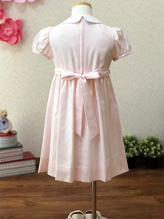 ファミリア ベビーピンクストライプ柄の半袖ワンピース 100 / ブランド