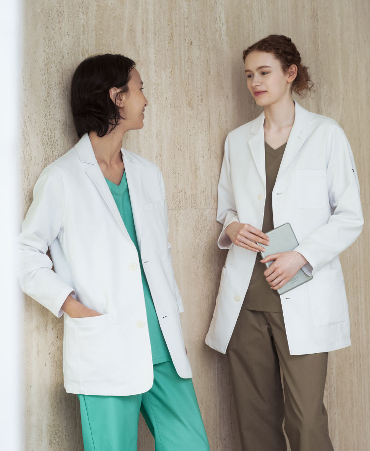 選べる刺繍:Ron Herman ジャケット(男女兼用白衣) | おしゃれ白衣の