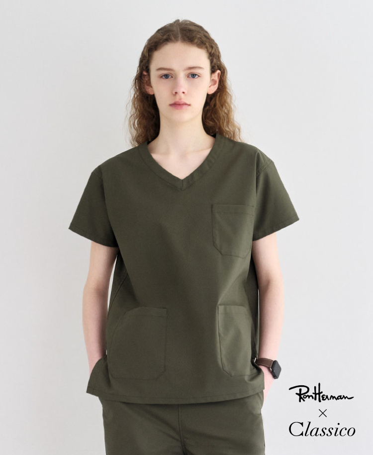 レディース:Ron Herman スクラブトップス | おしゃれ白衣のクラシコ