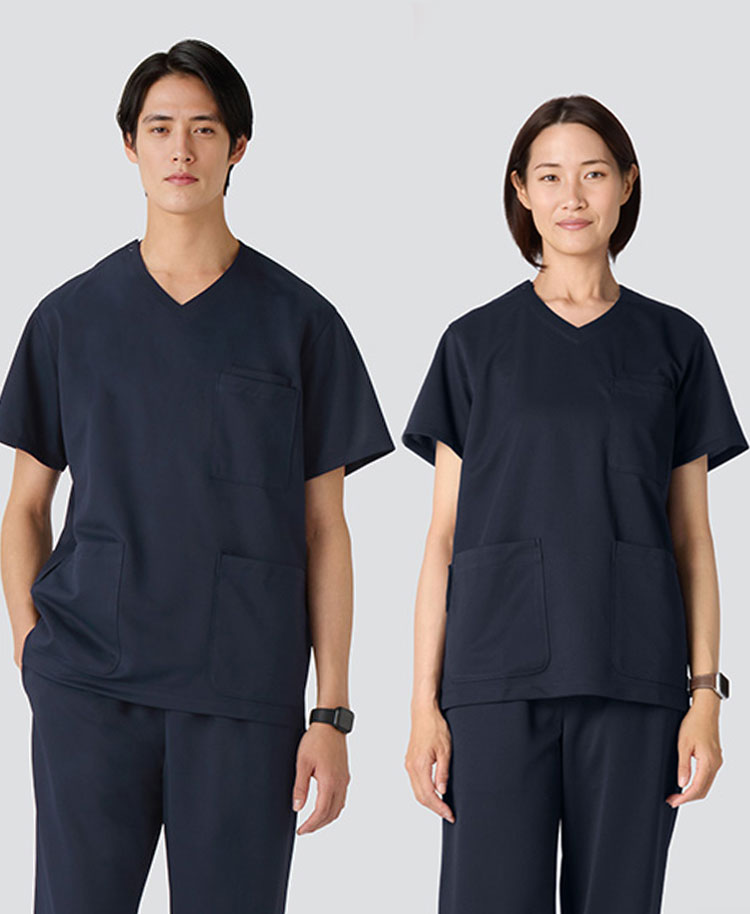 ユニセックス:スクラブトップス・クールテック(男女兼用) | おしゃれ