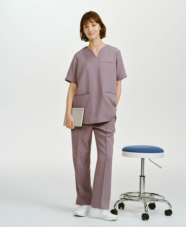 クラシコスクラブ（ピンク） 上下セット M PACKスクラブトップス(男女