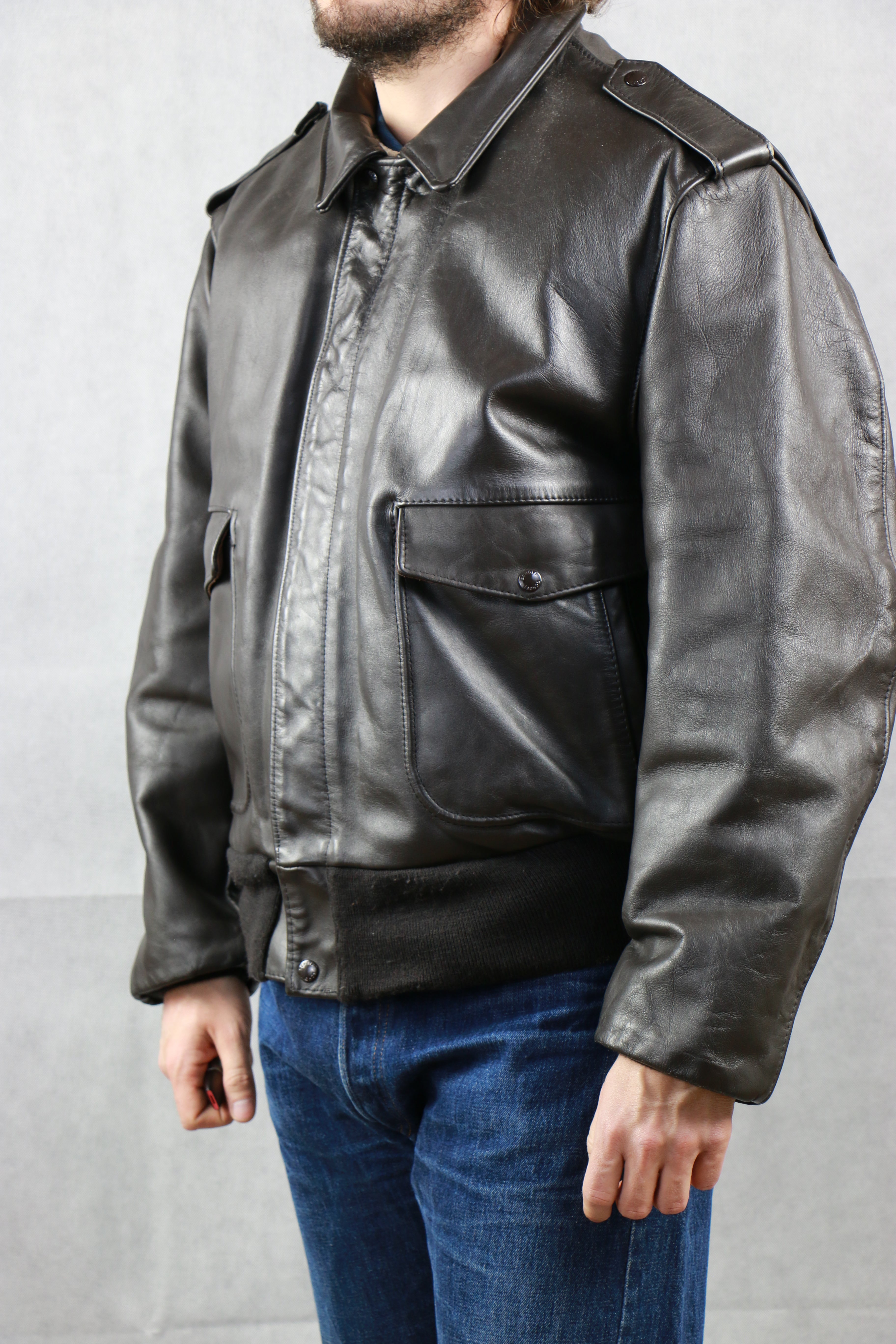 Type A-2 Schott 684 SM Leather Jacket ~ Vintage Store Clochard92.com