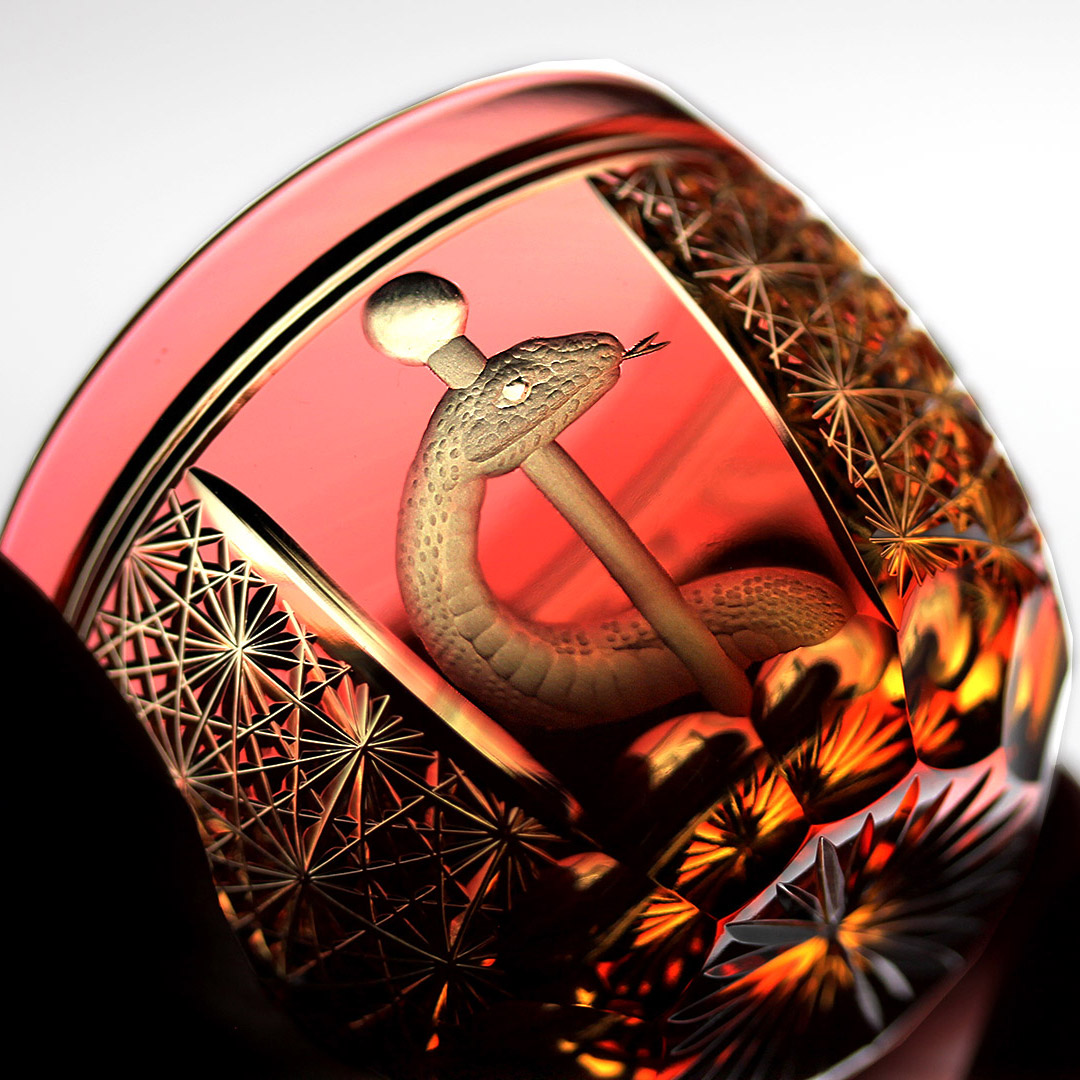 Jewel Kiriko アスクレピオスの杖 切子酒杯の通販情報 - Craft Style