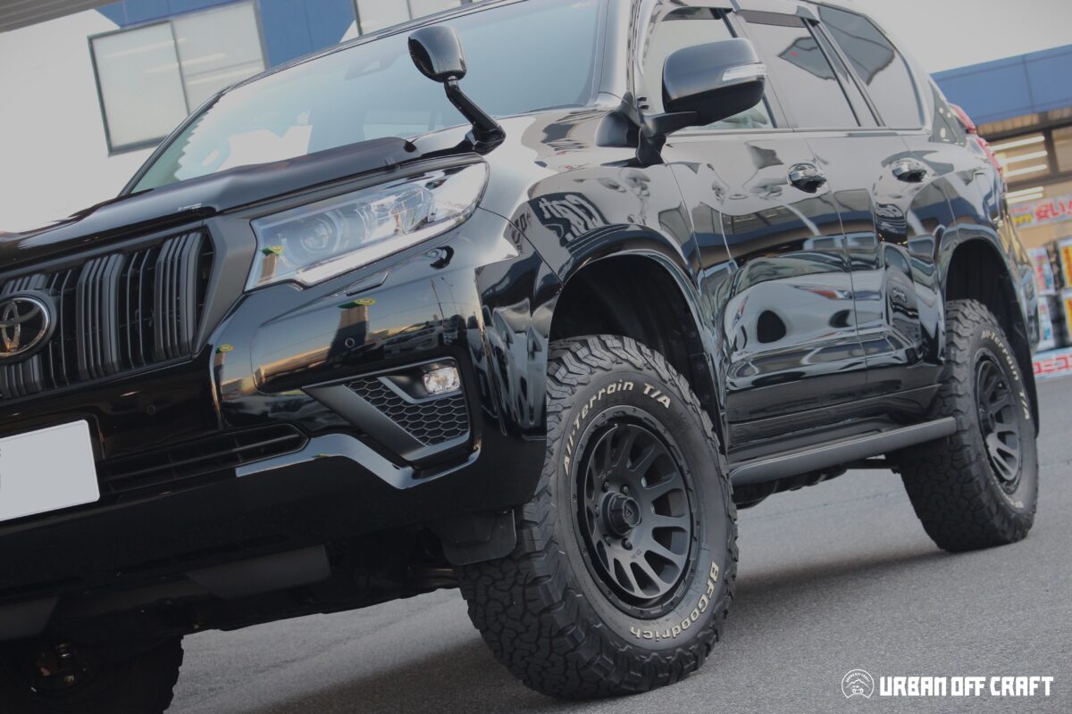 150プラド】モトレージ TERRAコイルスプリングで上げ幅を好みで選択