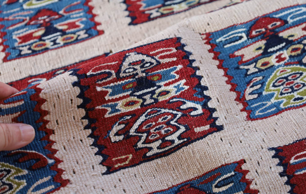 キリム 玄関マット｜イラン・セネ産 105×80cm（品番:k20551）｜手織