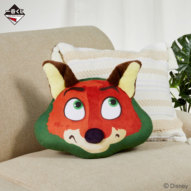 ズートピア』新作一番くじが超かわいい！ ニックの顔型クッションは