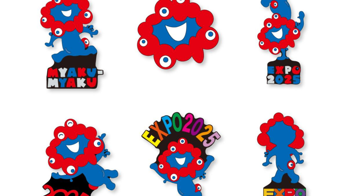 大阪・関西万博「ミャクミャク ピンズ6Pセット」新登場！ 後ろ姿など