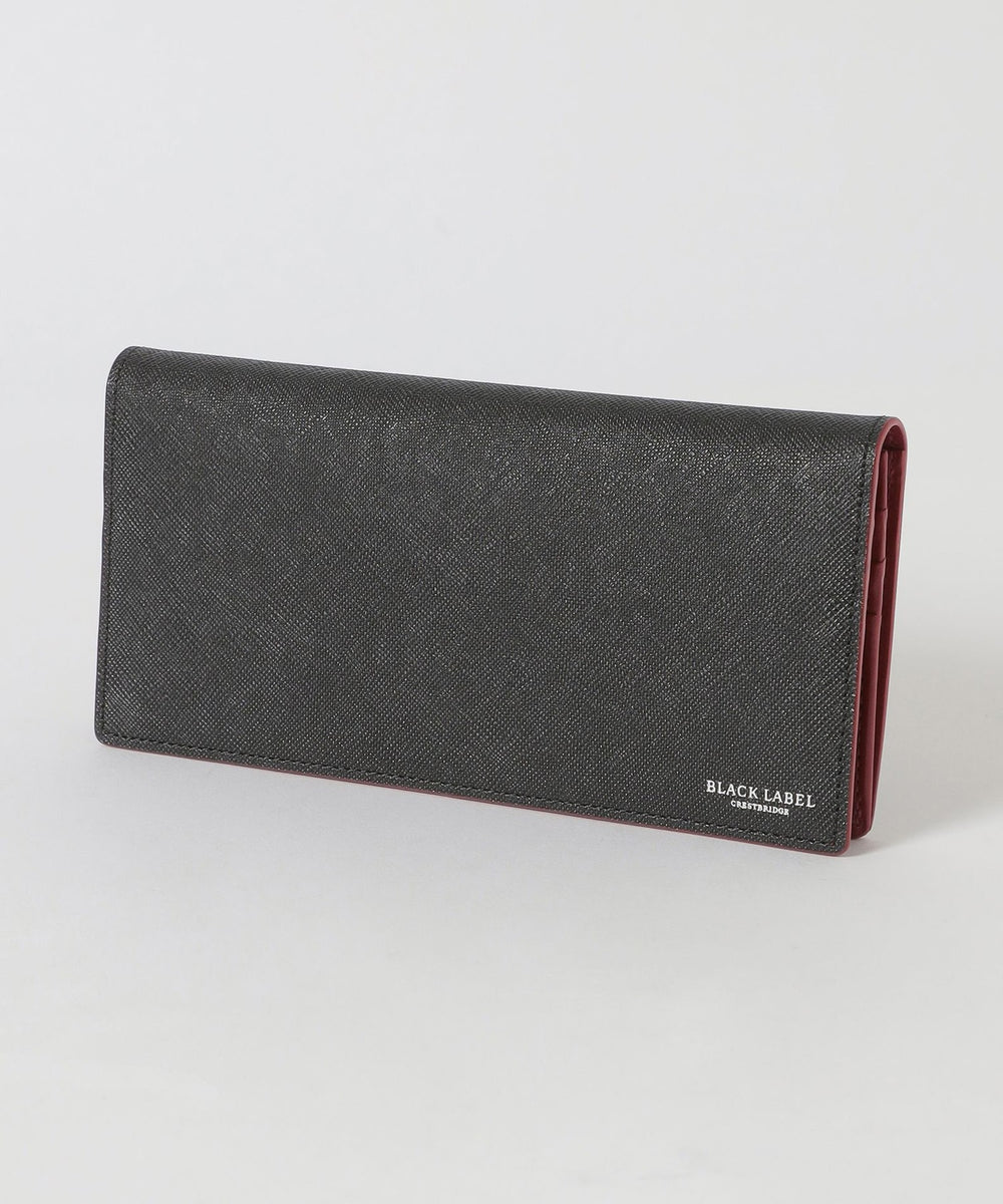 バイカラークレストブリッジチェックロングウォレット（ウォレット