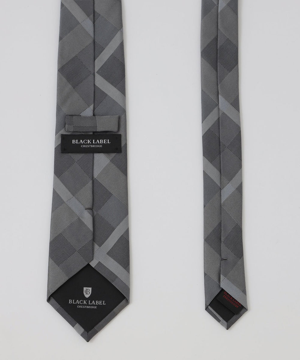 トーナルシャドーブロックチェックタイ（ネクタイ/チーフ）｜BLACK