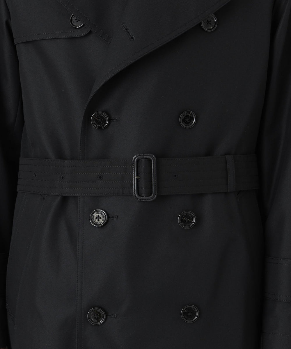 マイクロピーチギャバジンダブルトレンチコート（コート）｜BLACK