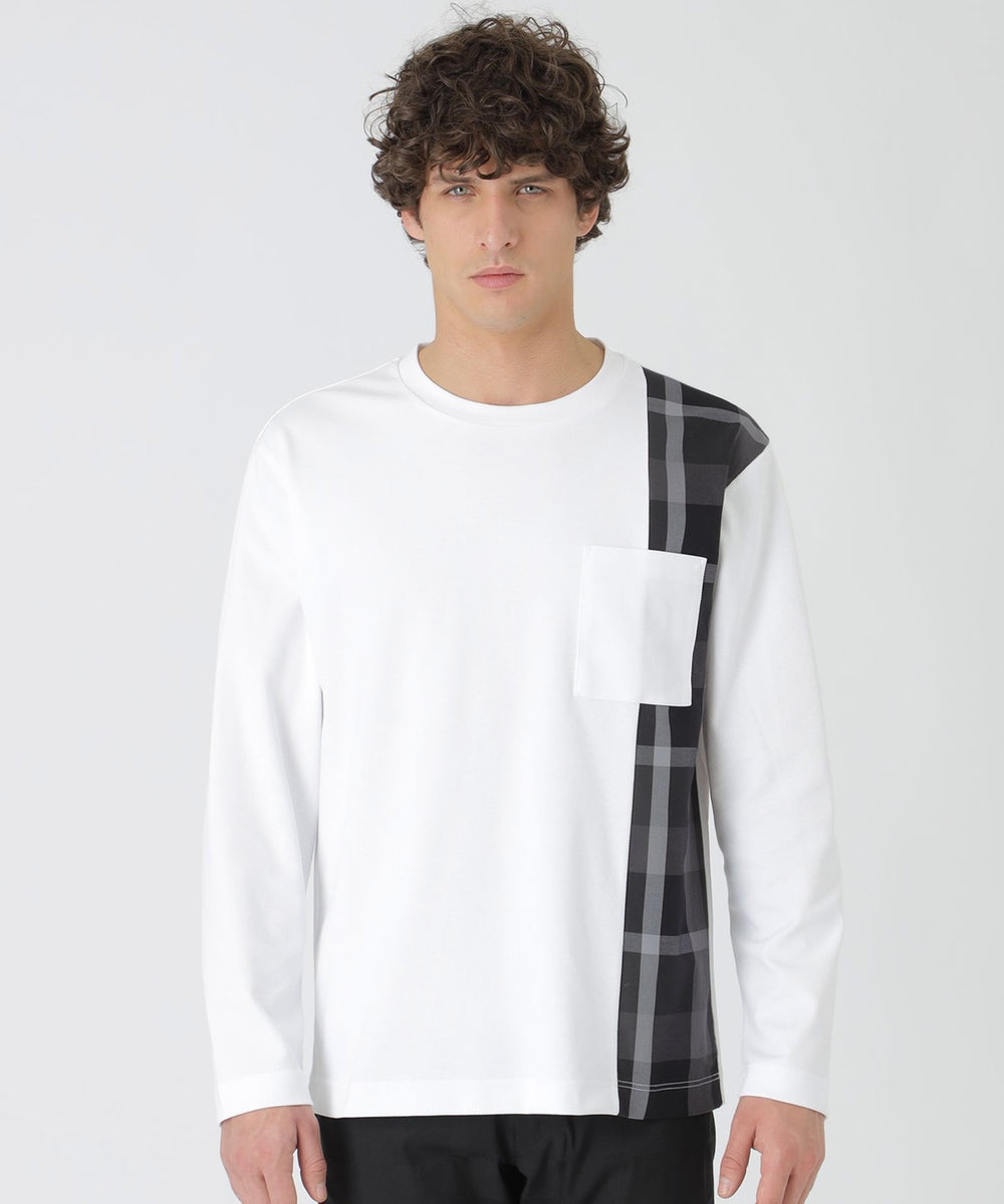 一部店舗限定】サイドチェックカットソー（カットソー）｜BLACK LABEL