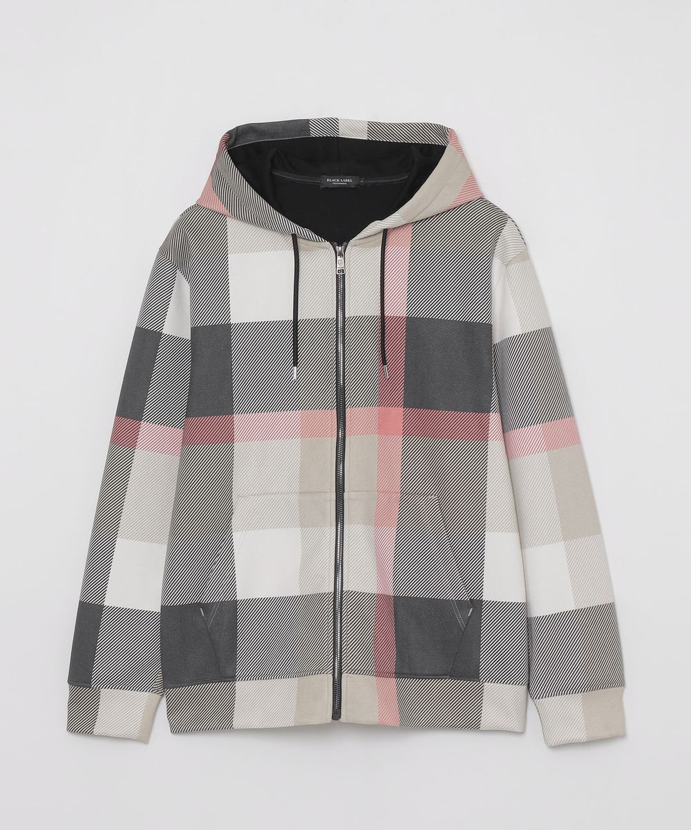 スウェードライククレストブリッジチェックパーカー（カットソー