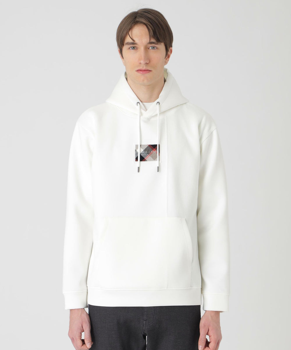 クレストブリッジチェックワッペンフーディー（カットソー）｜BLACK