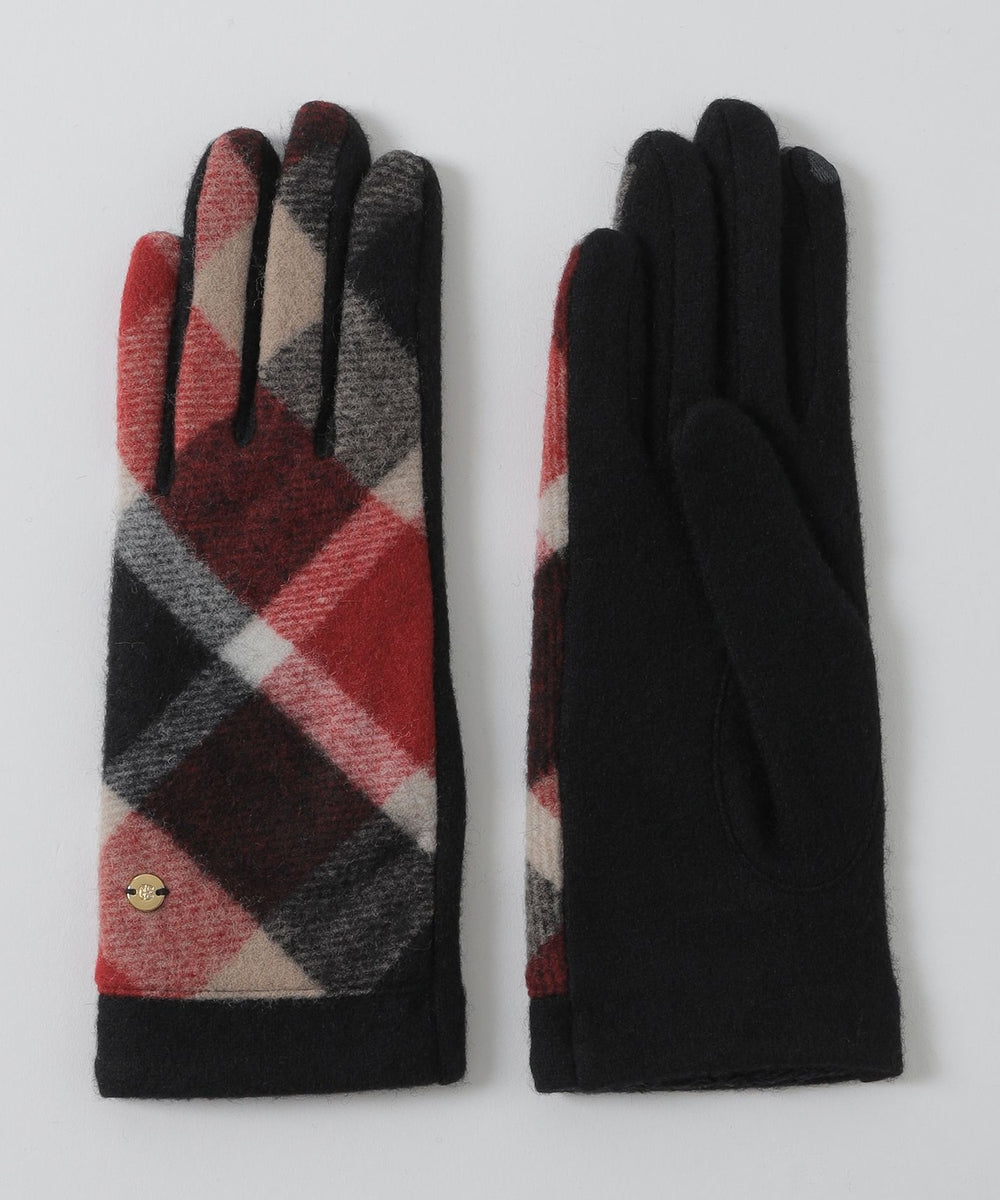 クレストブリッジチェックグローブ（ハット/キャップ/グローブ）｜BLUE