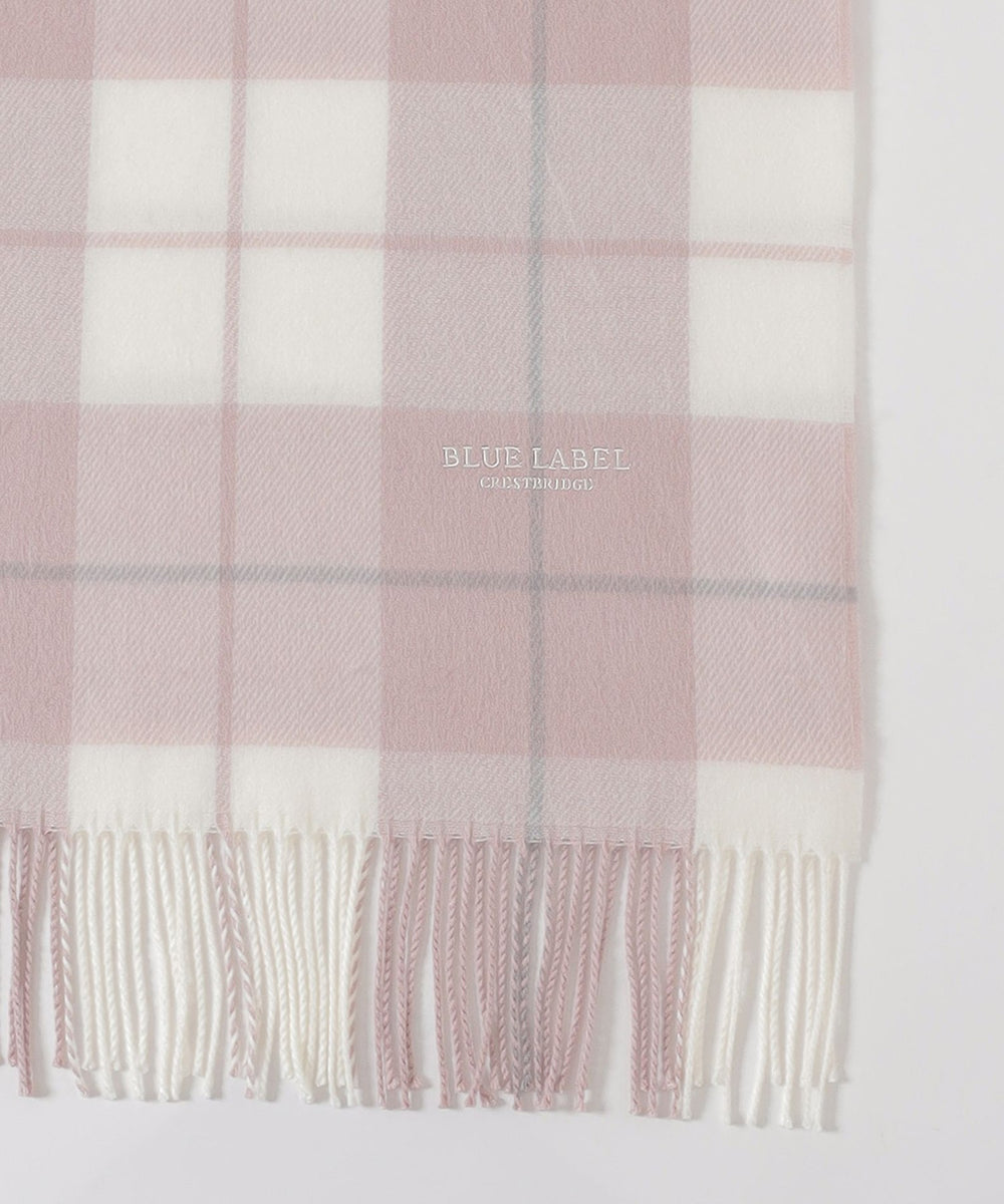 アクリルチェックストール（マフラー・ストール・スカーフ）｜BLUE