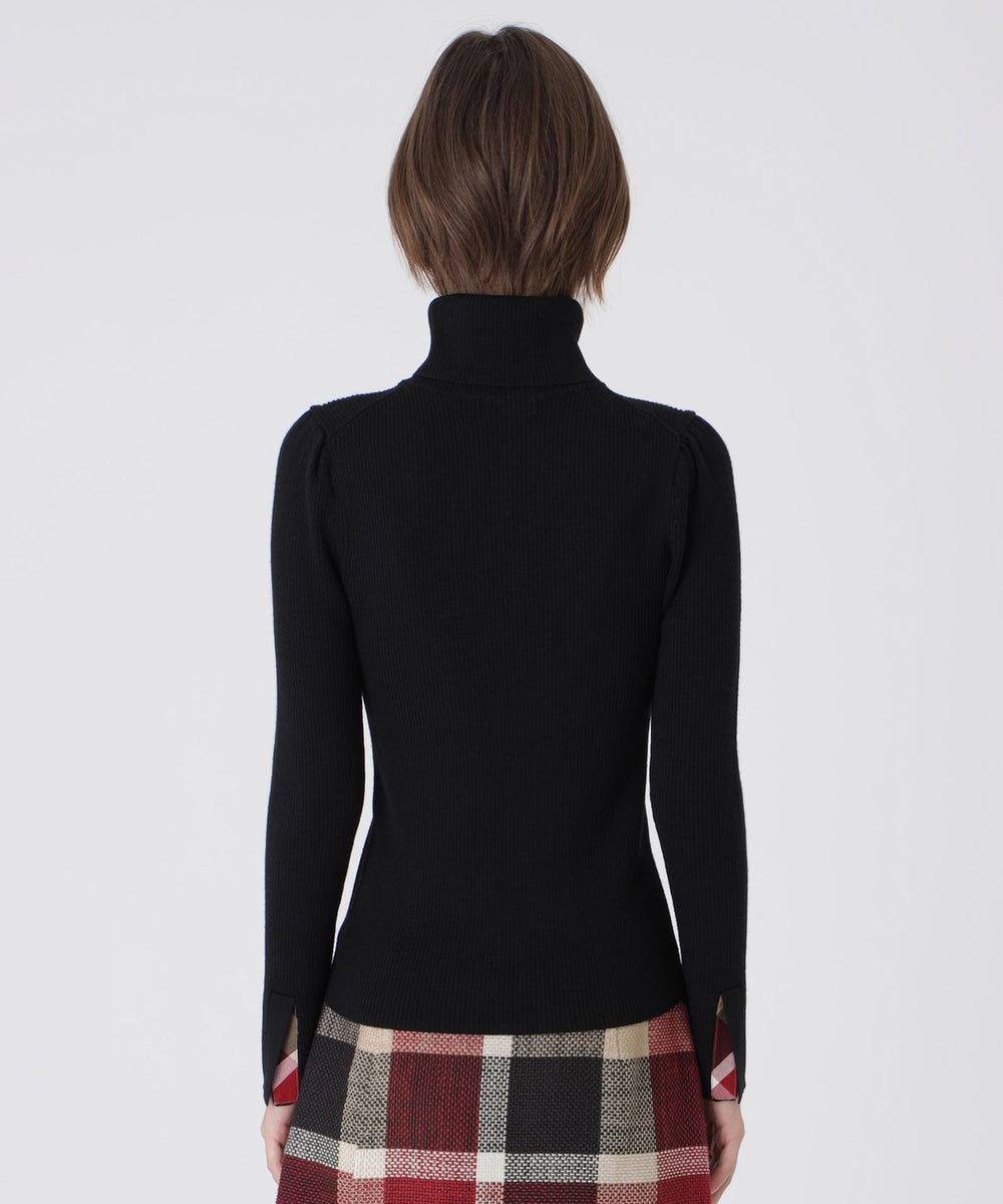 ウォッシャブル】ウォッシャブルウールタートルネックプルオーバー