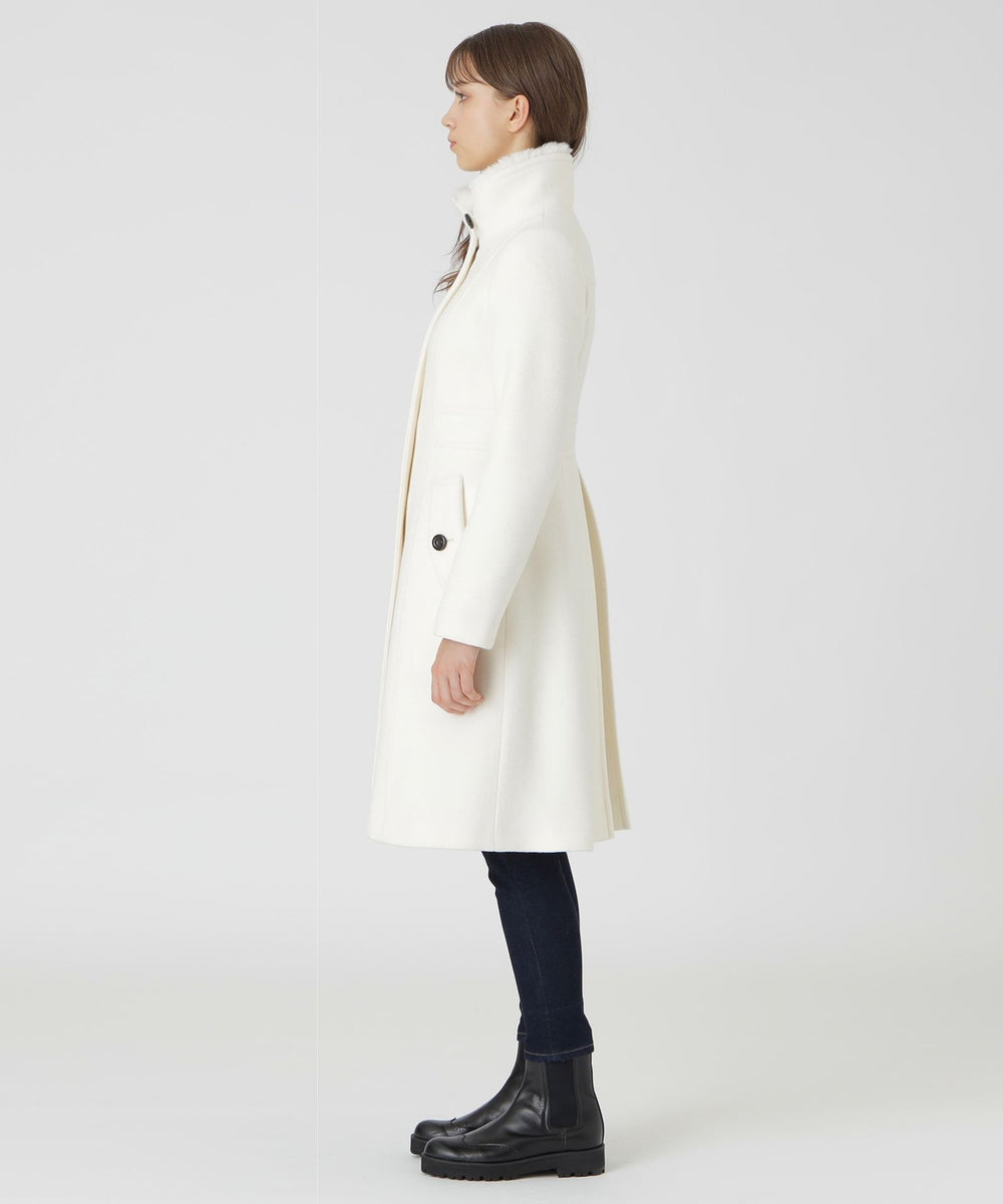 ファインダブルビーバースタンドカラーコート（コート）｜BLUE LABEL