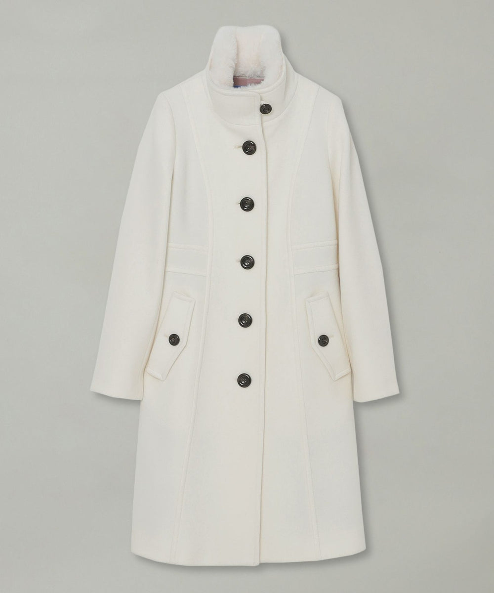 ファインダブルビーバースタンドカラーコート（コート）｜BLUE LABEL