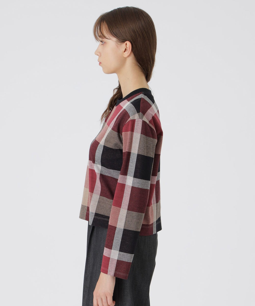 クレストブリッジチェックジャカードジャージープルオーバー
