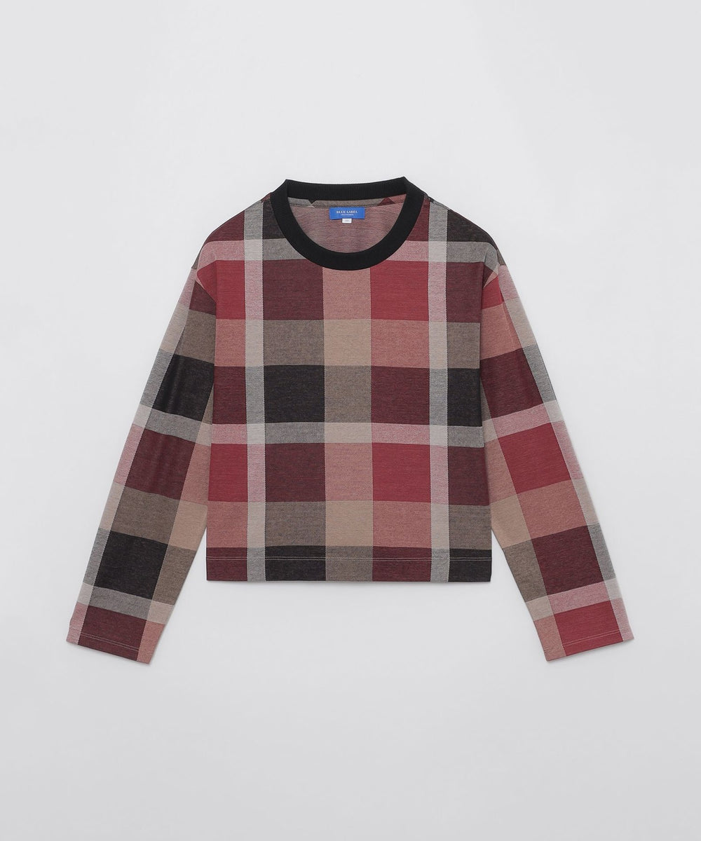 クレストブリッジチェックジャカードジャージープルオーバー