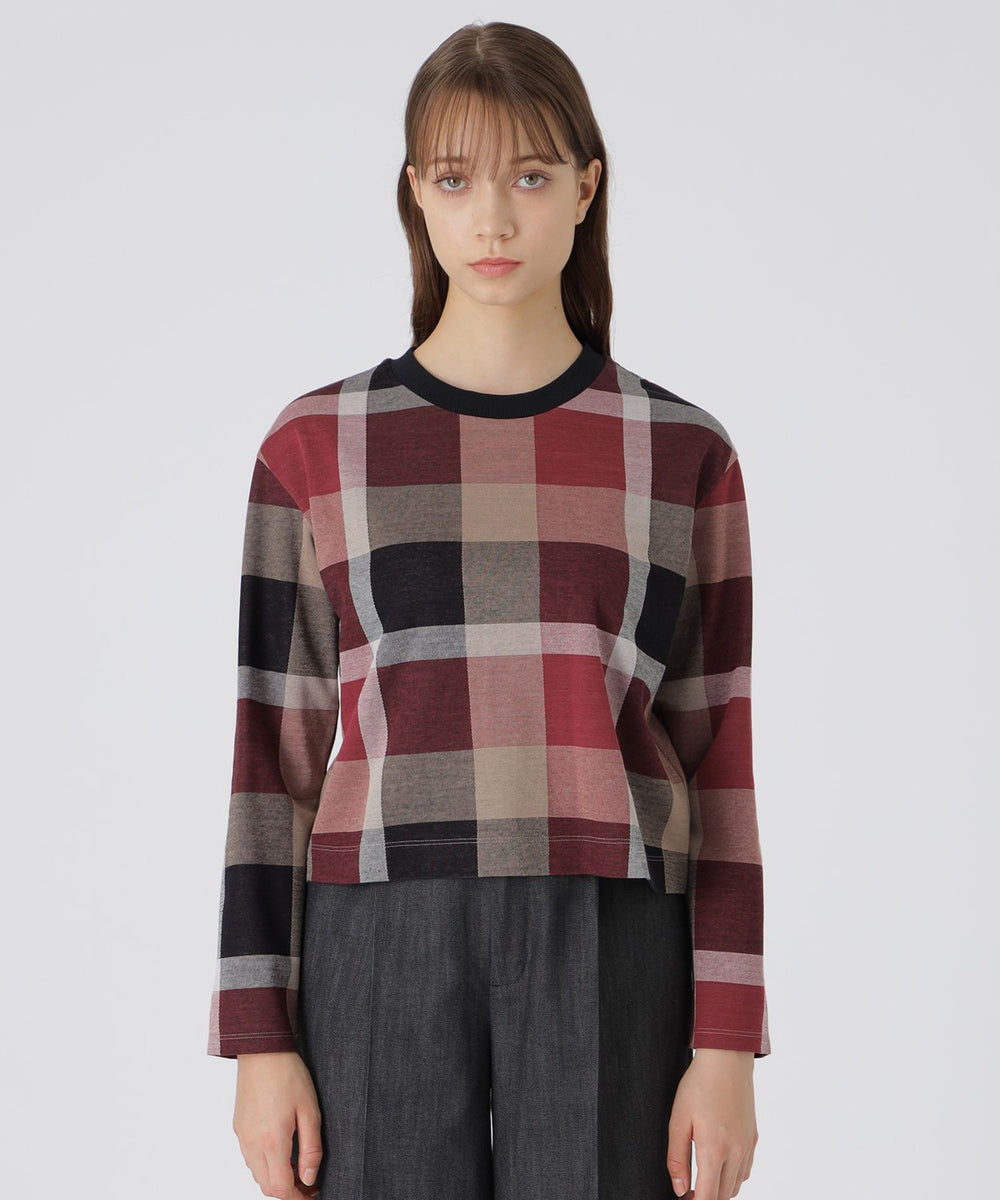 クレストブリッジチェックジャカードジャージープルオーバー
