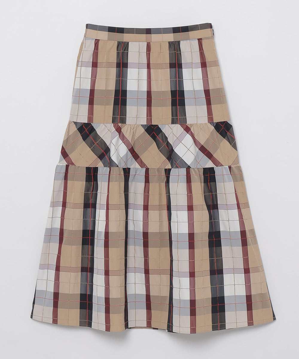 クレストブリッジチェックメモリータフタティアードスカート（スカート