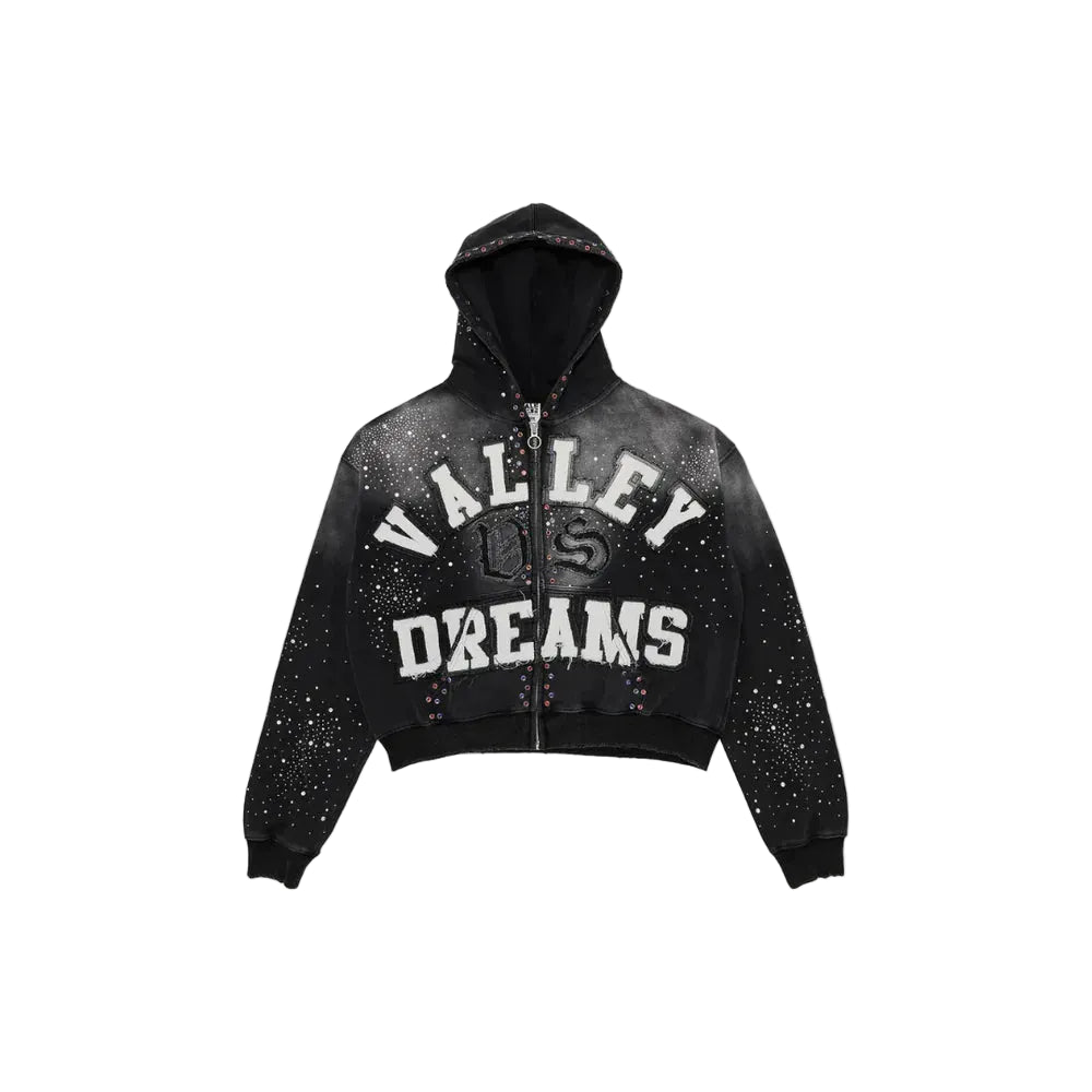 Vale Forever Valley Dreams Classico Black Zip-Up Hoodie | sku