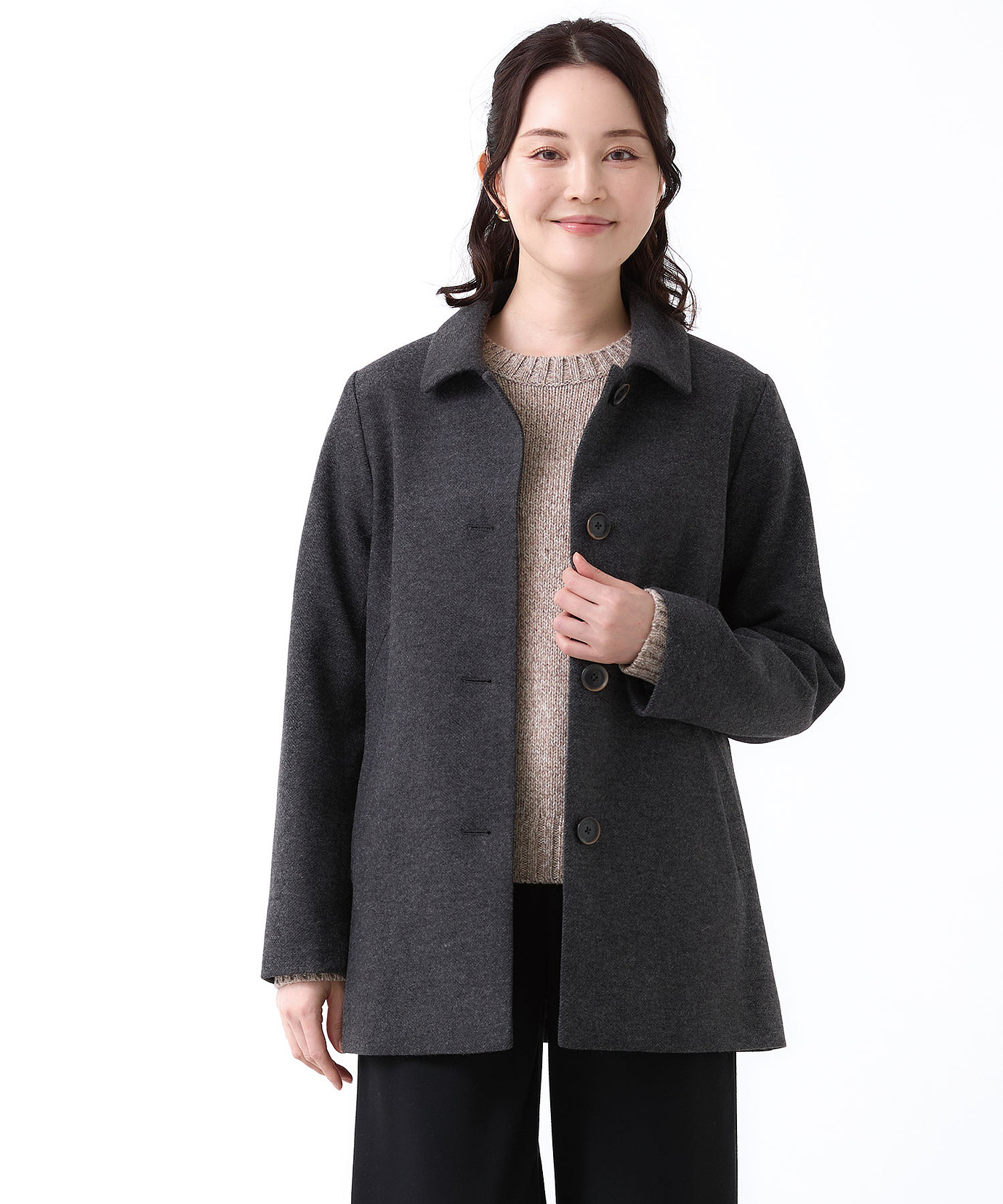 レディース ウールライク ミドル コート通販 [0304-58402