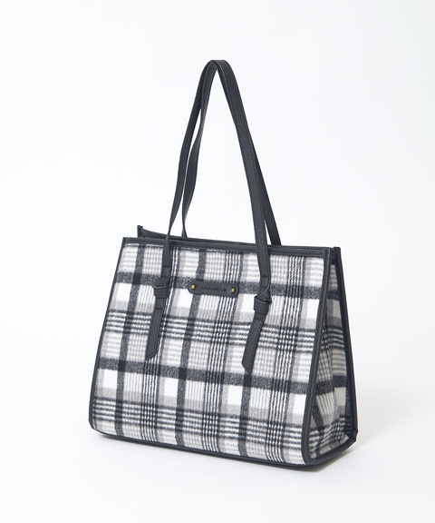 レディース チェック柄 スクエア トートバック通販 [0308-55809