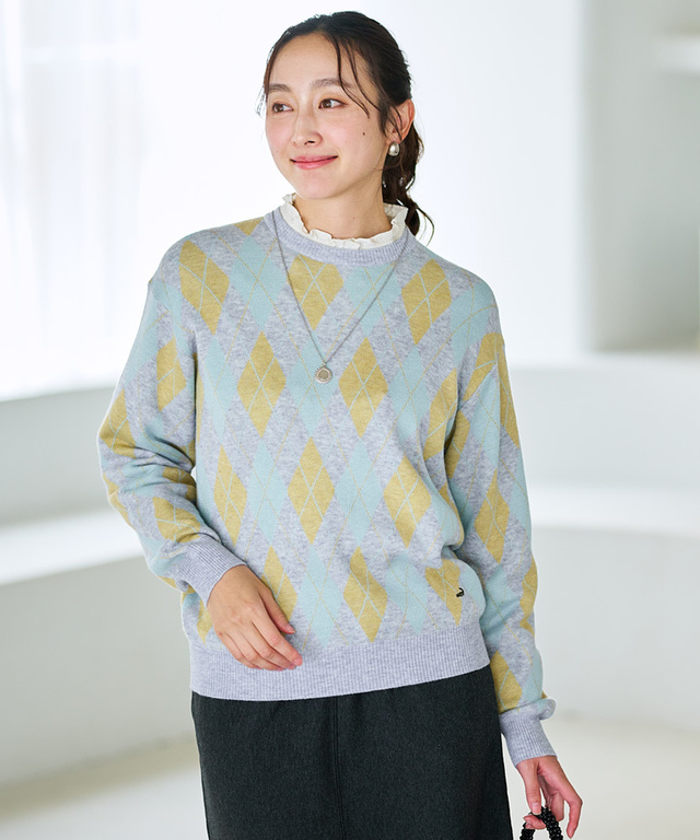 rough ＆ swell duckbills アーガイル柄ニットセーターМ Rough and