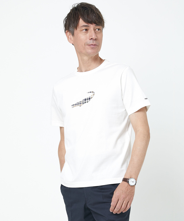 メンズ クロコダイルタータン プリント Tシャツ 通販 [1602-33213