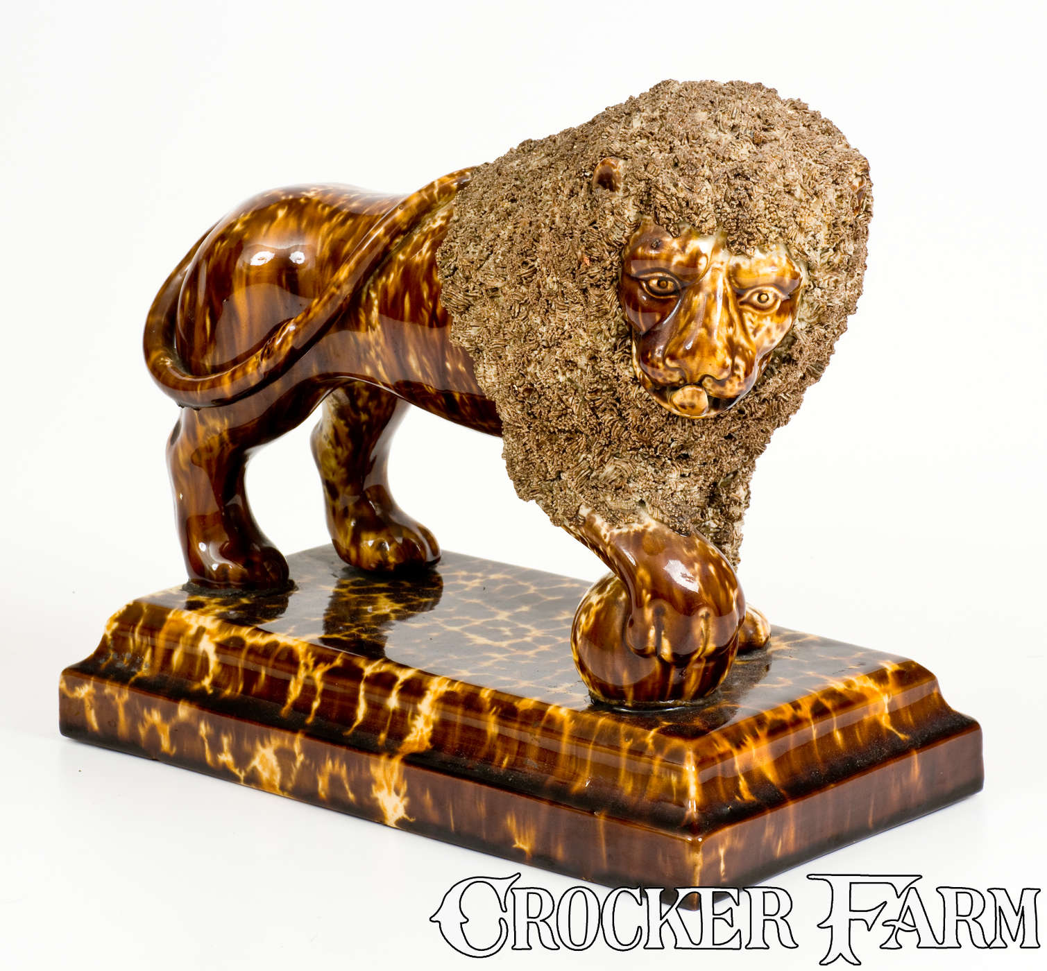 Fine Lyman Fenton & Co. (Bennington, VT) Flint Enamel Figure of a