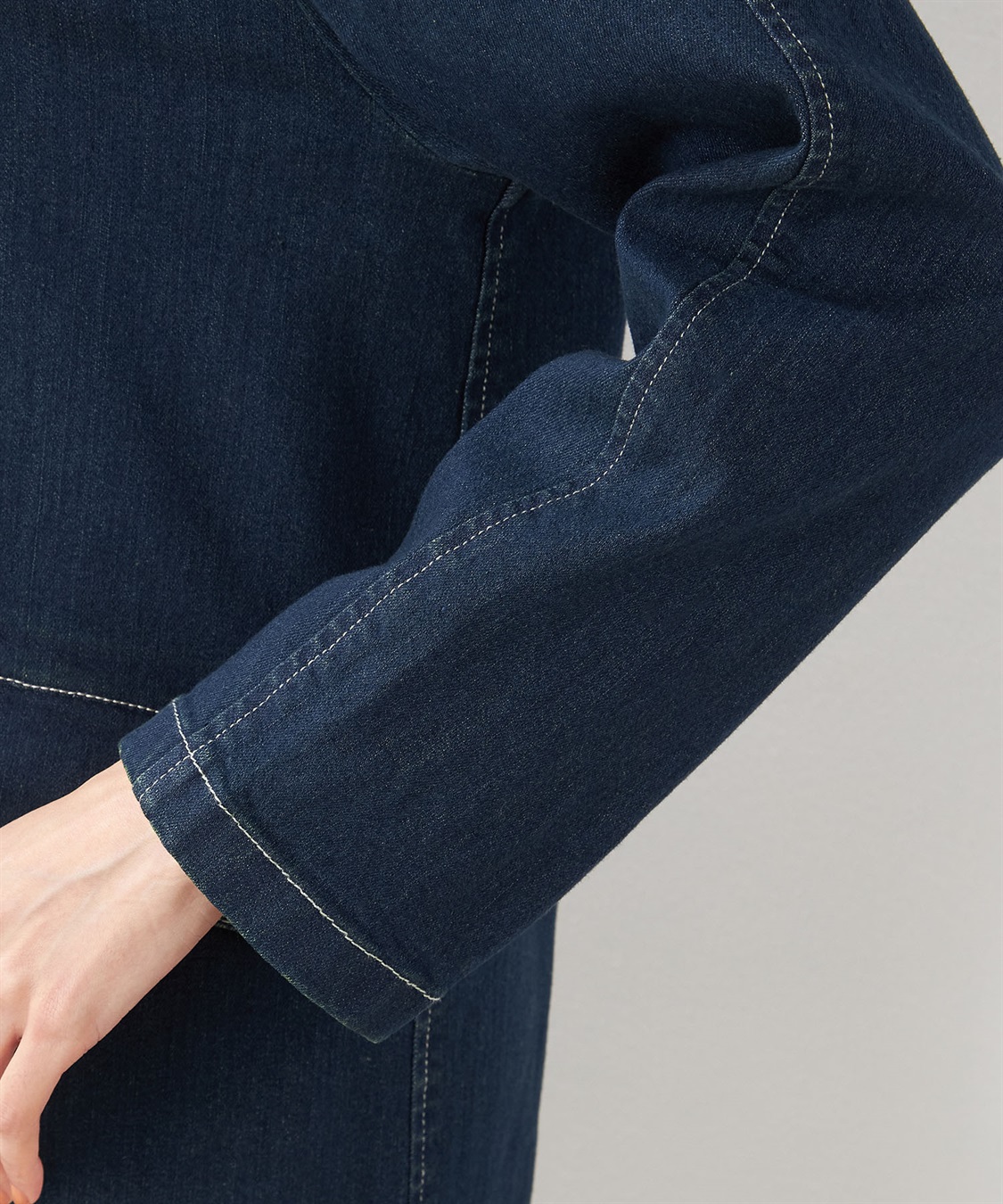 ステンカラーデニムロングコート DECOY｜クロスプラス公式通販サイト