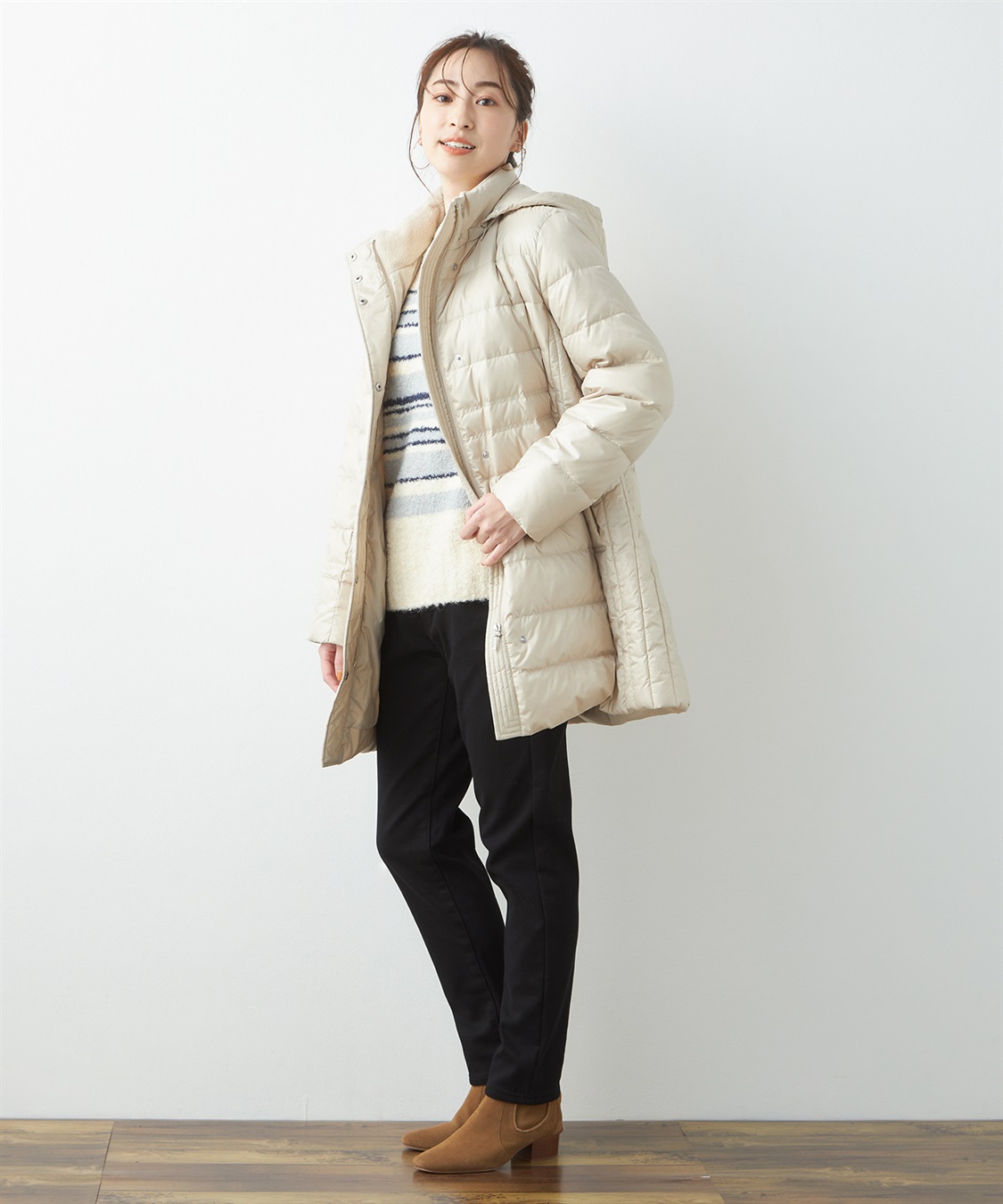 ロングダウンコート Petit Honfleur｜クロスプラス公式通販サイト