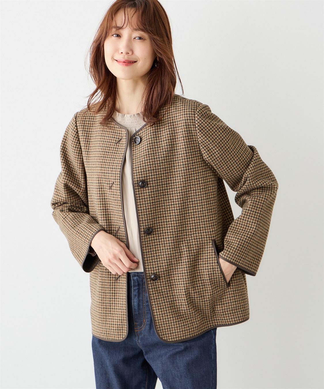 フェイクウールジャケット Petit Honfleur｜クロスプラス公式通販サイト