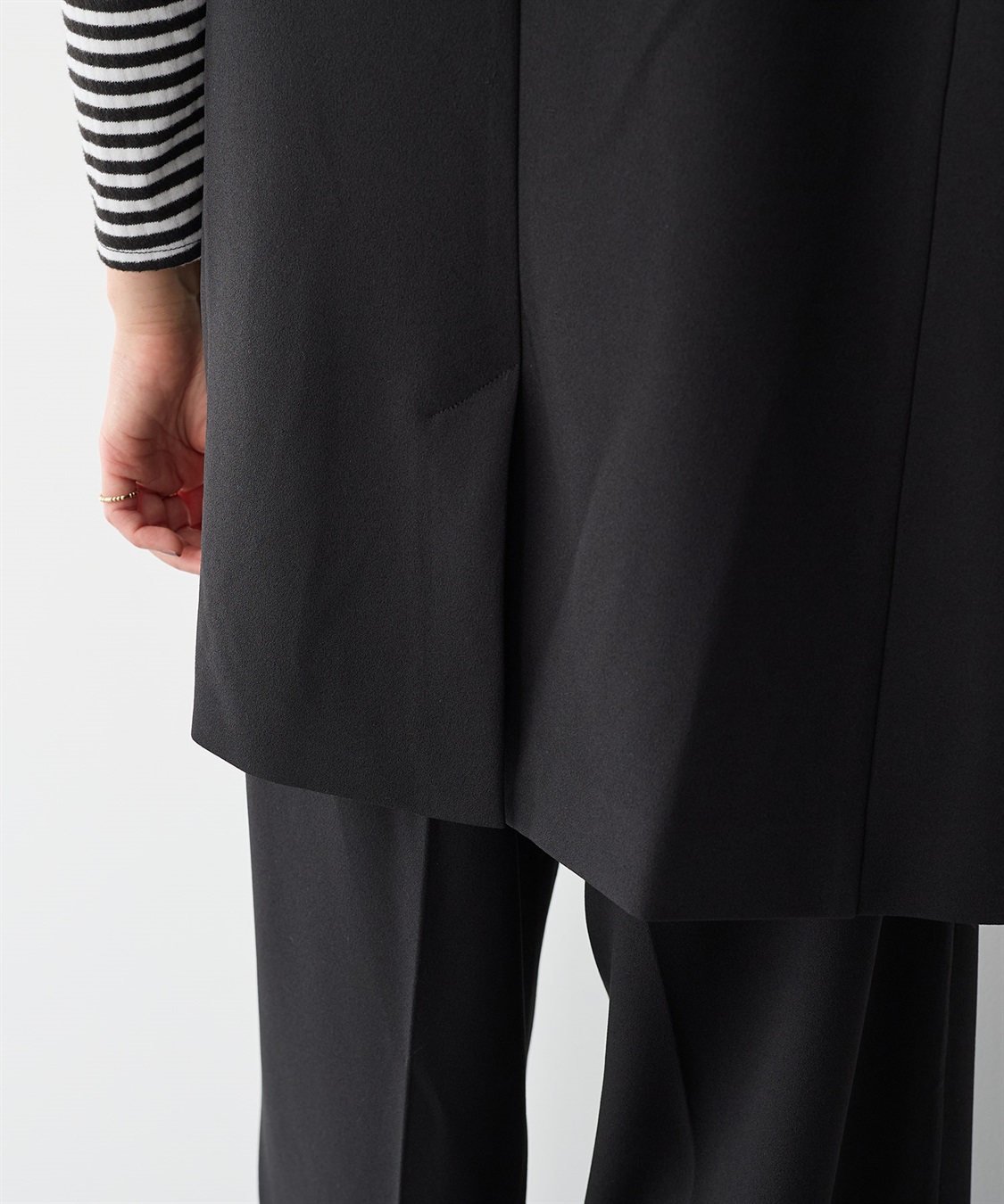 anyfee/プラスサイズ】ニットジョーゼットジレ anyfee｜クロスプラス