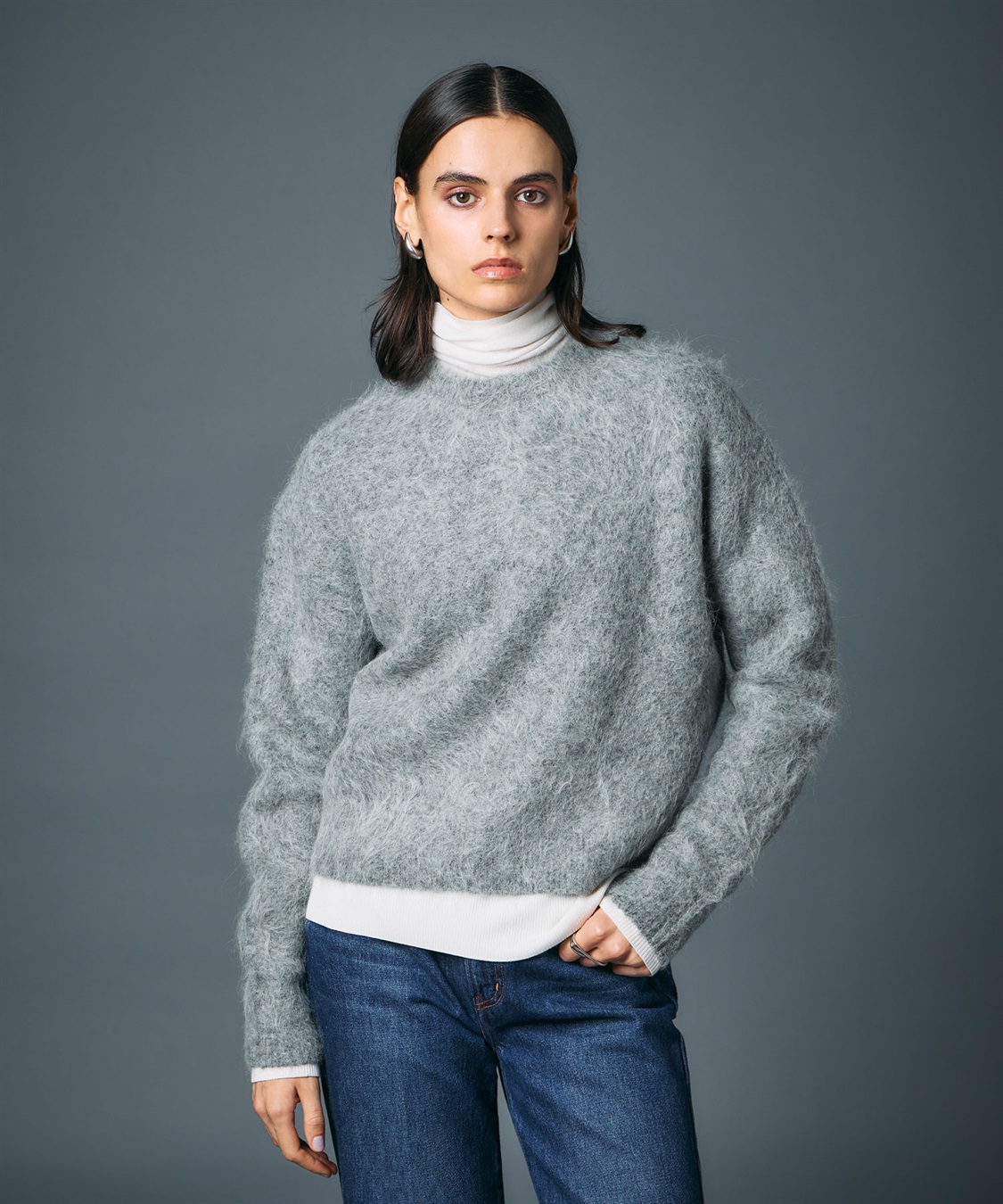 アルパカシャギーニットプルオーバー N.O.R.C｜クロスプラス公式通販サイト