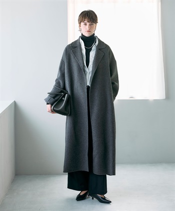 ウールメルトンロングリバーコート N.O.R.C｜クロスプラス公式通販サイト