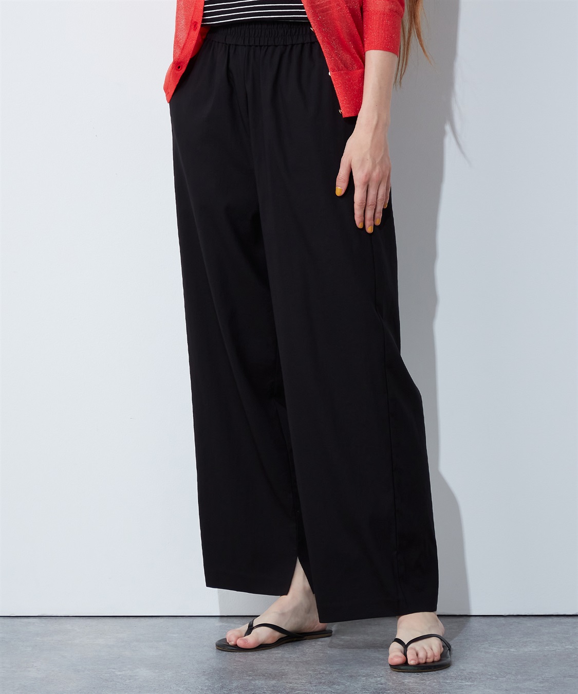 シャーリングワイドパンツ LE SOUK HOLIDAY｜クロスプラス公式通販サイト