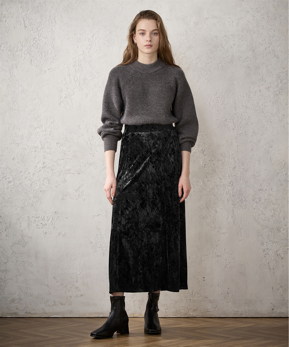 クラッシュベロアスカート LE SOUK HOLIDAY｜クロスプラス公式通販サイト