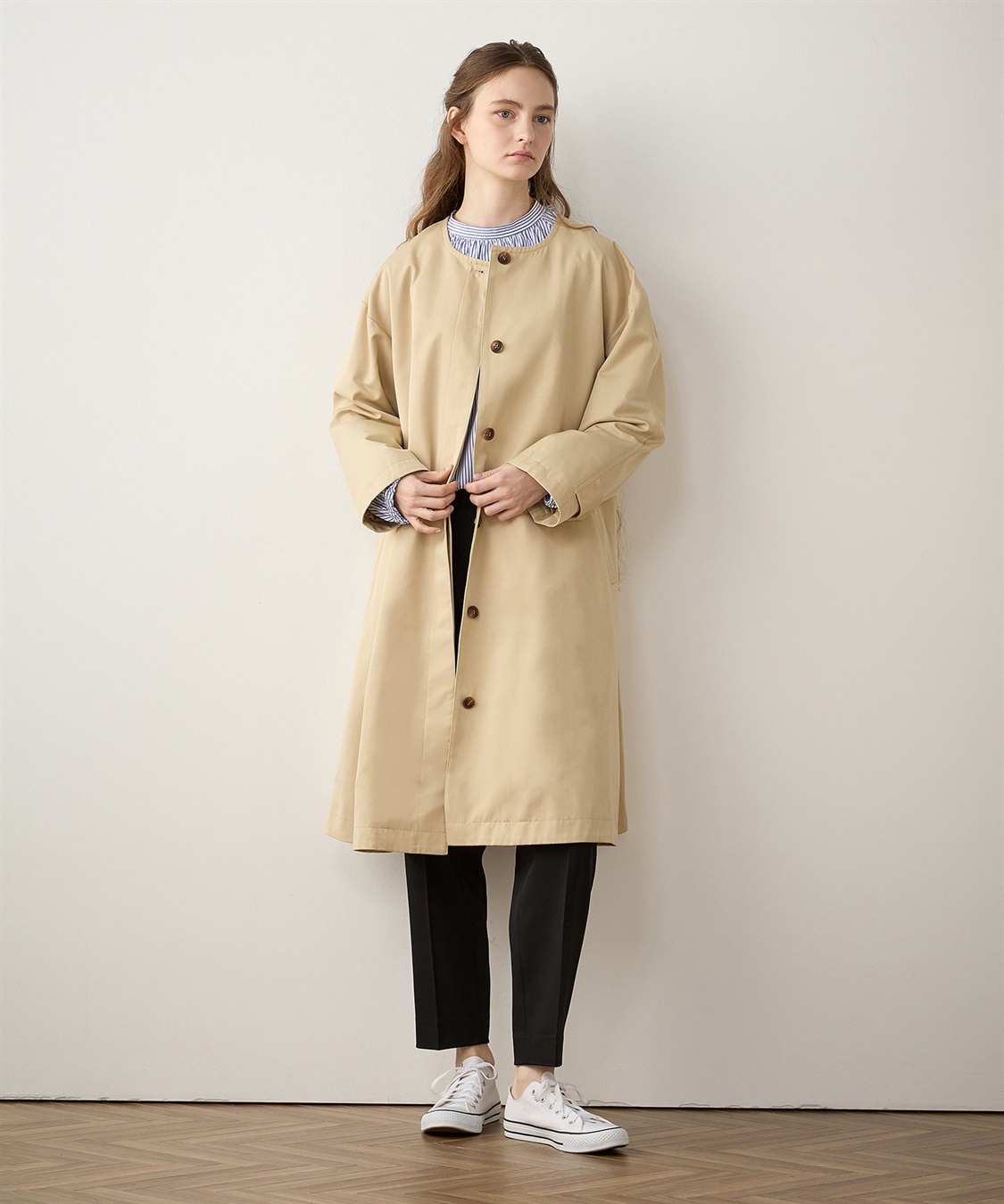 ノーカラーコート LE SOUK HOLIDAY｜クロスプラス公式通販サイト