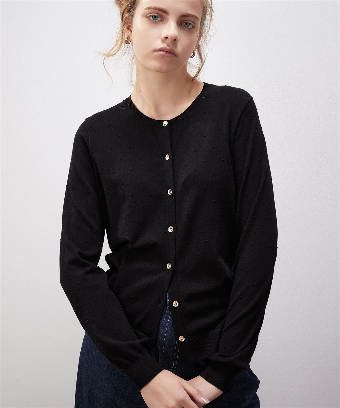 ドットジャガードカーディガン LE SOUK HOLIDAY｜クロスプラス公式通販