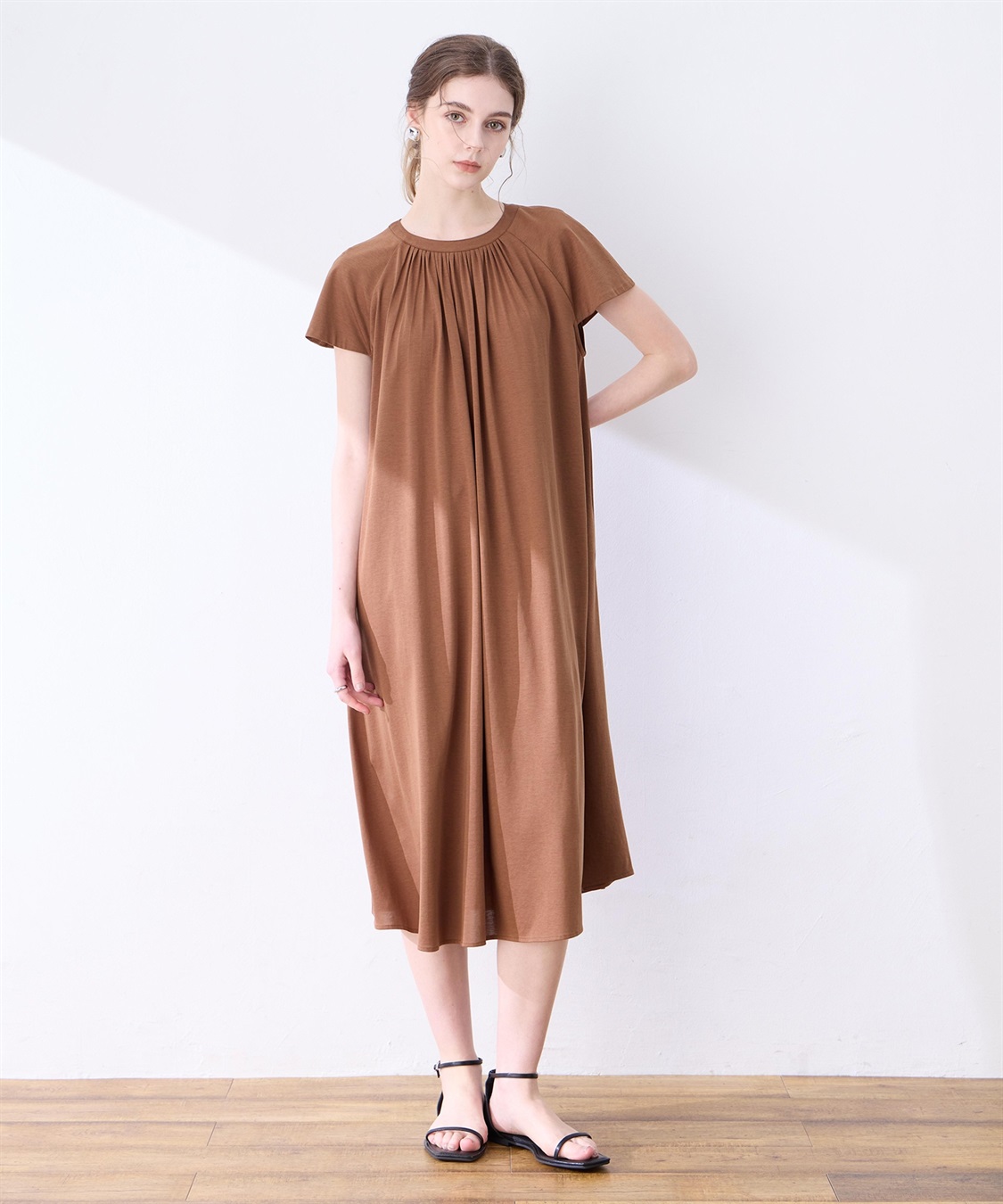 接触冷感】ピンタックワンピース LE SOUK HOLIDAY｜クロスプラス公式