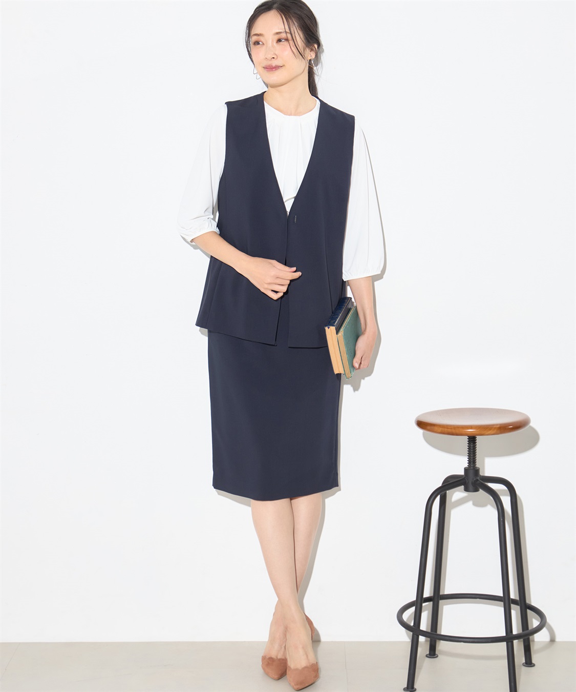 セットアップ対応】ストレッチタイトスカート A/C DESIGN BY ALPHA