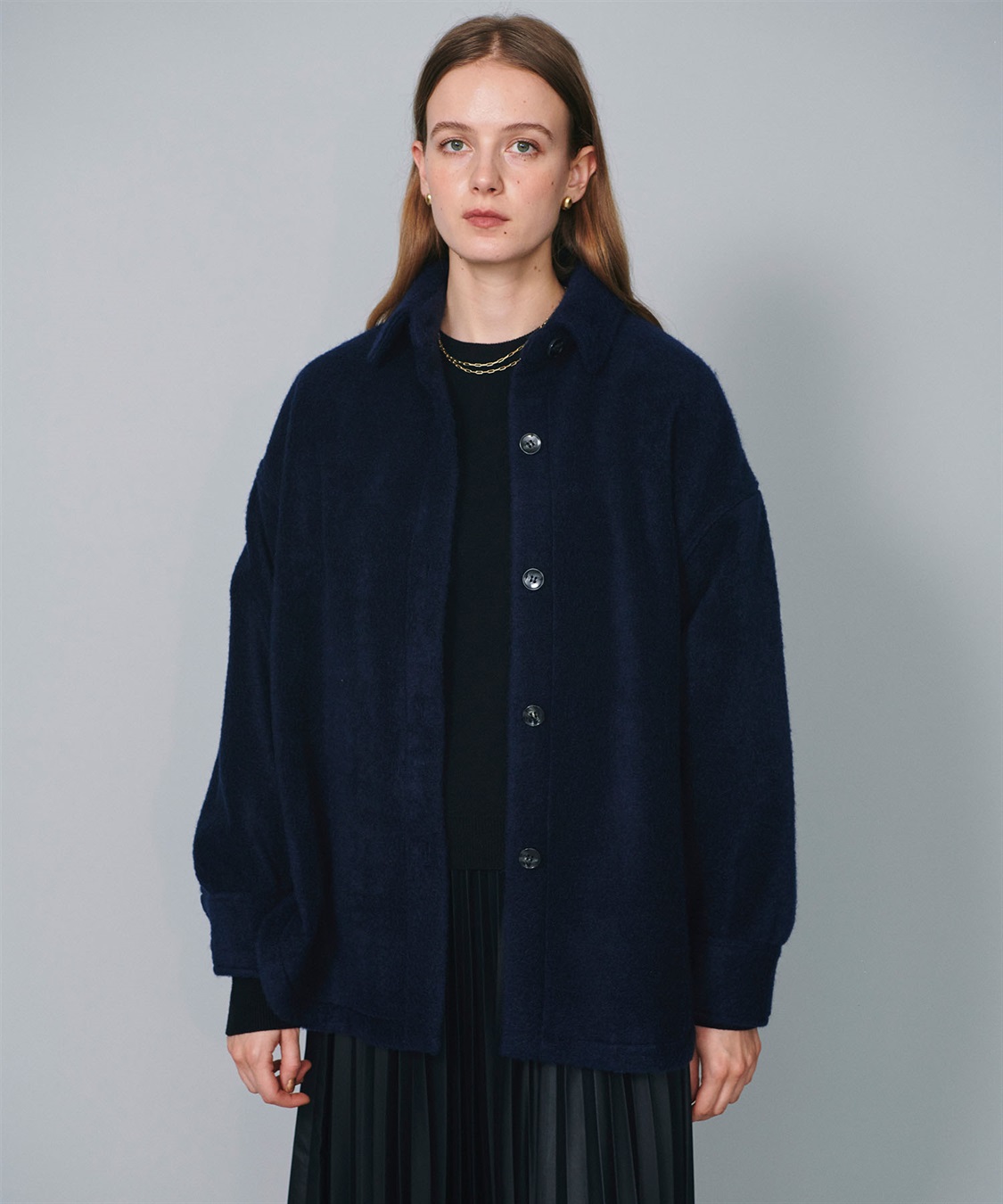 シャギーシャツジャケット N.O.R.C｜クロスプラス公式通販サイト