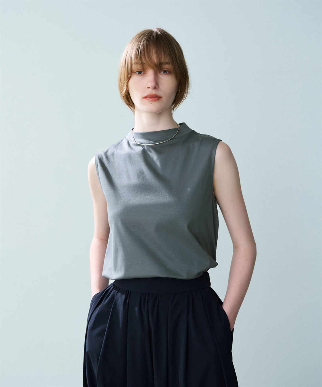 ハイネックノースリーブT【クールスムース】 N.O.R.C｜クロスプラス