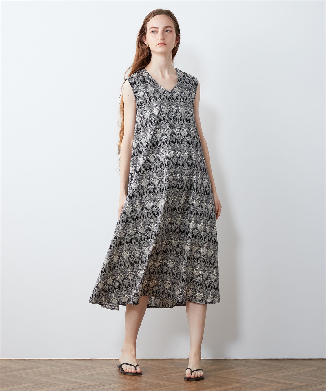 リバティVネックプリントワンピース LE SOUK HOLIDAY｜クロスプラス