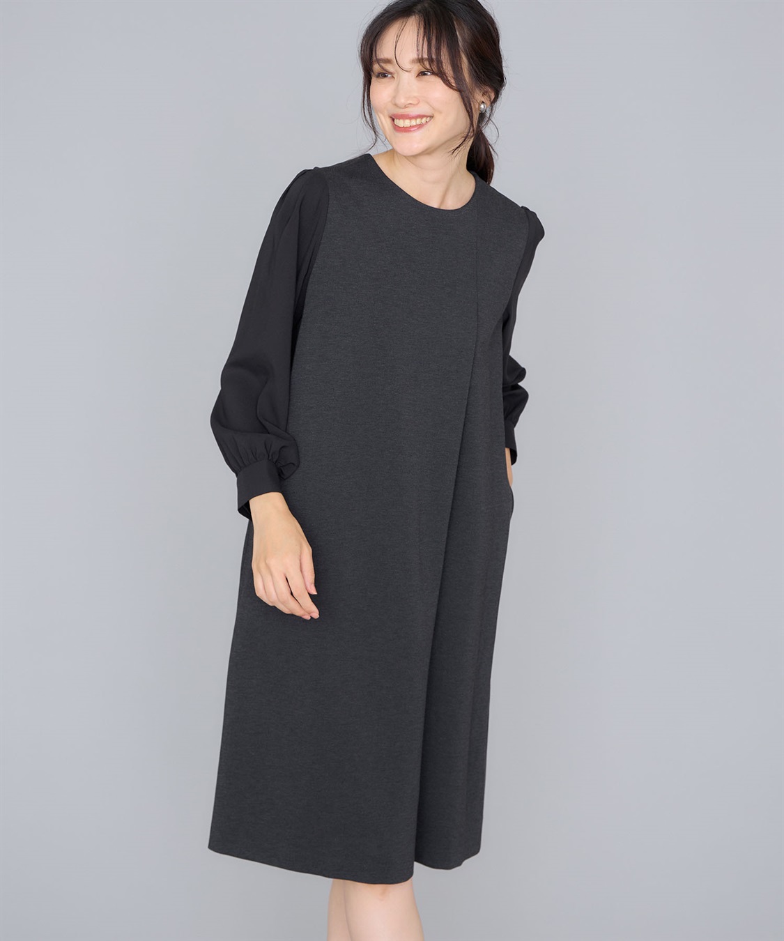 アルファブリック】フロントタックワンピース A/C DESIGN BY ALPHA