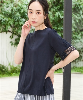 冷感】【汗じみ防止】ひやさらレースTシャツ DECOY｜クロスプラス公式